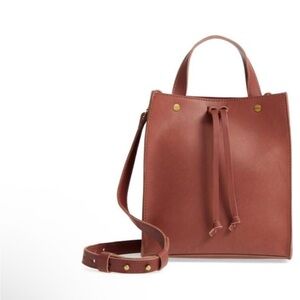 Madewell Small Trick Leather Top Handle Tote